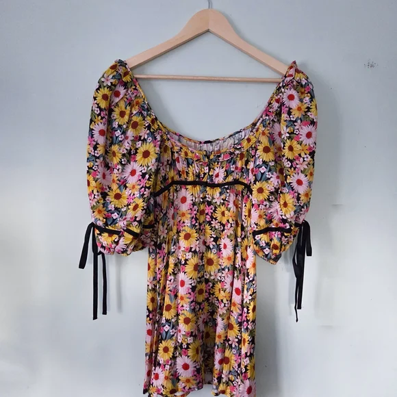 For Love And Lemons Floral Mini Dress - Multicolor - Picture 5 of 6